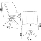 Kit 02 Poltronas Decorativa Base Giratória Pérsia D02 Veludo