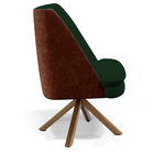 Kit 02 Poltronas Decorativa Base Giratória Pérsia D02 Veludo