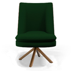 Kit 02 Poltronas Decorativa Base Giratória Pérsia D02 Veludo