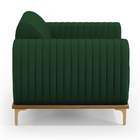 Kit 02 Poltronas Decorativa Base Madeira Pés D'ouro Molino D0