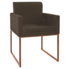 Kit 02 Poltronas Decorativa Bellinha Base De Ferro Bronze Sue