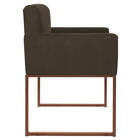 Kit 02 Poltronas Decorativa Bellinha Base De Ferro Bronze Sue