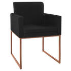 Kit 02 Poltronas Decorativa Bellinha Base De Ferro Bronze Sue