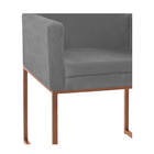 Kit 02 Poltronas Decorativa Bellinha Base De Ferro Bronze Sue