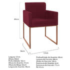 Kit 02 Poltronas Decorativa Bellinha Base De Ferro Bronze Sue