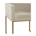 Kit 02 Poltronas Decorativa Bellinha Base De Ferro Dourado Su