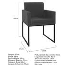 Kit 02 Poltronas Decorativa Bellinha Base De Ferro Preto Linh