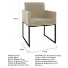 Kit 02 Poltronas Decorativa Bellinha Base De Ferro Preto Linh