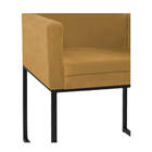 Kit 02 Poltronas Decorativa Bellinha Base De Ferro Preto Sued