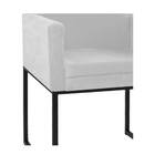 Kit 02 Poltronas Decorativa Bellinha Base De Ferro Preto Sued