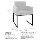 Kit 02 Poltronas Decorativa Bellinha Base De Ferro Preto Sued