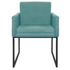 Kit 02 Poltronas Decorativa Bellinha Base De Ferro Preto Sued