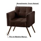 Kit 02 Poltronas Decorativa Bia Couro Conhaque G58 - Gran Belo