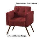 Kit 02 Poltronas Decorativa Bia Couro Vermelho G58 - Gran Belo