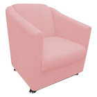 Kit 02 Poltronas Decorativa Bia Suede Rosa