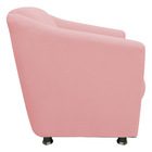 Kit 02 Poltronas Decorativa Bia Suede Rosa