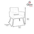 Kit 02 Poltronas Decorativa Camila Suede Várias Cores - Ds Es