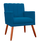 Kit 02 Poltronas Decorativa Cecília Suede Cores Variadas -  D