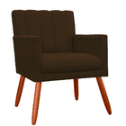 Kit 02 Poltronas Decorativa Cecília Suede Cores Variadas -  D