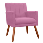 Kit 02 Poltronas Decorativa Cecília Suede Cores Variadas -  D