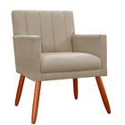 Kit 02 Poltronas Decorativa Cecília Suede Cores Variadas -  D