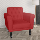 Kit 02 Poltronas Decorativa Classic Capitonê Suede Várias Cor