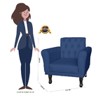 Kit 02 Poltronas Decorativa Classic Capitonê Suede Várias Cor