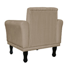 Kit 02 Poltronas Decorativa Classic Capitonê Suede Várias Cor