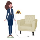 Kit 02 Poltronas Decorativa Classic Capitonê Suede Várias Cor