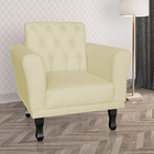 Kit 02 Poltronas Decorativa Classic Capitonê Suede Várias Cor