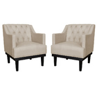 Kit 02 Poltronas Decorativa Clássica Base Em Madeira Suede Co