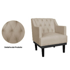 Kit 02 Poltronas Decorativa Clássica Base Em Madeira Suede Co