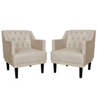 Kit 02 Poltronas Decorativa Clássica Suede Cores - Ds Estofad