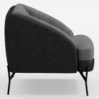 Kit 02 Poltronas Decorativa Coral D02 Corano Preto B-97 Linho