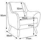 Kit 02 Poltronas Decorativa De Sala De Estar E Recepção Gooby