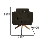 Kit 02 Poltronas Decorativa Duda Base Giratória C/strass Sued