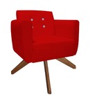 Kit 02 Poltronas Decorativa Duda Base Giratória C/strass Sued