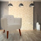 Kit 02 Poltronas Decorativa Duda C/strass Suede Bege - D'clas