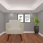Kit 02 Poltronas Decorativa Duda Suede Bege - D'classe Decor