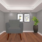 Kit 02 Poltronas Decorativa Duda Suede Grafite - D'classe Dec