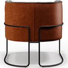 Kit 02 Poltronas Decorativa Fixa Base Aço Preto Betina D02 Pi