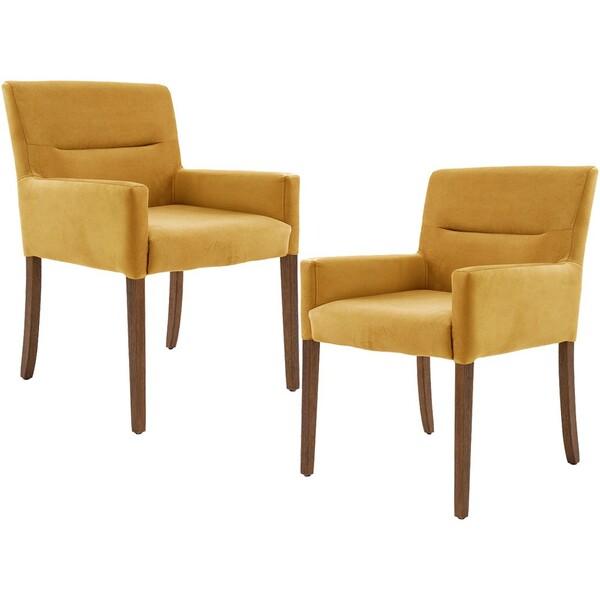 Kit 02 Poltronas Decorativa Fixa Base De Madeira Angel D02 Ve