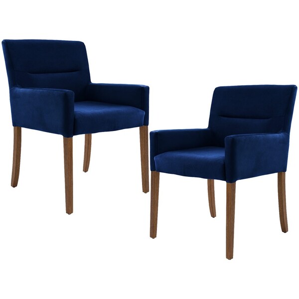 Kit 02 Poltronas Decorativa Fixa Base De Madeira Angel D02 Ve