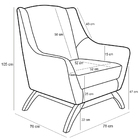 Kit 02 Poltronas Decorativa Fixa Base De Madeira Juliet D02 L