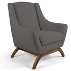 Kit 02 Poltronas Decorativa Fixa Base De Madeira Juliet D02 L