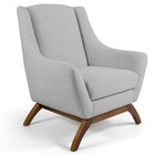 Kit 02 Poltronas Decorativa Fixa Base De Madeira Juliet D02 L