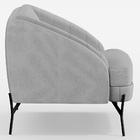 Kit 02 Poltronas Decorativa Fixa Pés De Aço Preto Coral D02 L