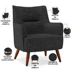 Kit 02 Poltronas Decorativa Fixa Pés De Madeira Isabella D02