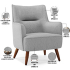 Kit 02 Poltronas Decorativa Fixa Pés De Madeira Isabella D02