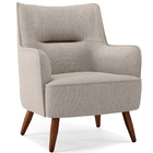 Kit 02 Poltronas Decorativa Fixa Pés De Madeira Isabella D02